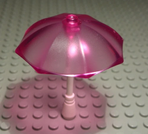 Lego 6x6 Parasol White Pink Transparent