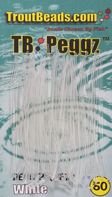 TROUTBEAD PEGGZ (50) TRANS-WHITE(CLEAR) White 