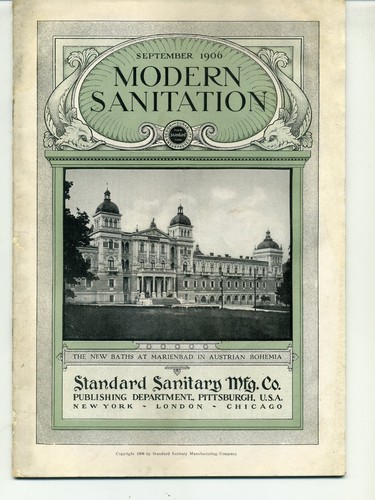 1906 Antique Modern Sanitation magazine. STANDARD Sanitary Mfg. Co. September. - Picture 1 of 3