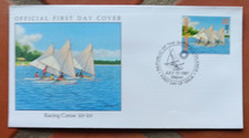 MARSHALL ISLANDS RACING CANOE KOR KOR 1997 FLEETWOOD UNICOVER CACHET FDC UNAD