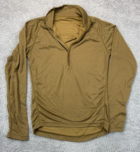 US Military Sekri PCU Level 1 Long Sleeve Shirt 1/4 Zip Base Layer Brown Medium