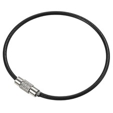 12 Pcs 6" Wire Keychain Cable, Chain Stainless Steel Key Ring, Black