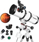 🔥150Eq Astronomical Reflector Telescope, Manual Equatorial Telescope w/ Tripod