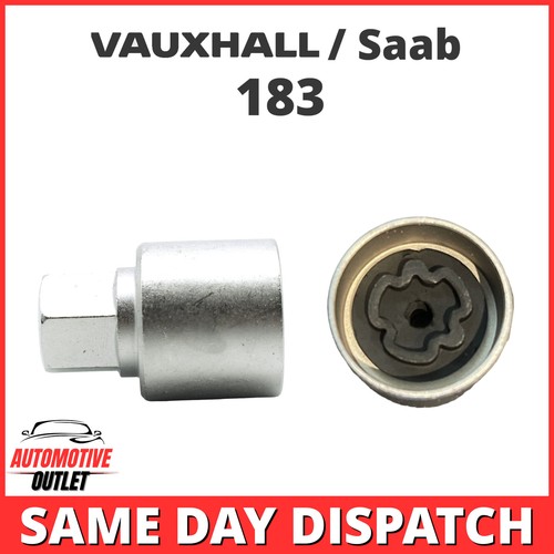 MASTER LOCKING WHEEL SECURITY NUT BOLT REMOVER KEY SOCKET 183C FOR VAUXHALL SAAB
