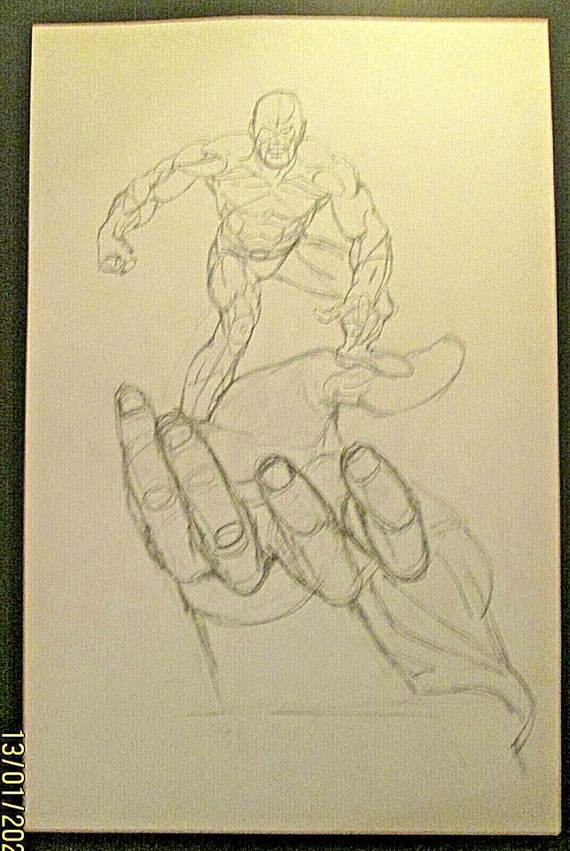 GIL KANE (THE ATOM) ORIGINAL 11X17 ARTWORK FROM GIL KANES CLASSIC DC COMICS Comic Art