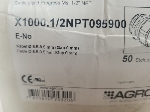 20 Stück Kabelverschraubung Messing 1/2NPT 8,5-9,5mm Kabel AGRO flüssigkeitsdicht - Bild 4 von 11