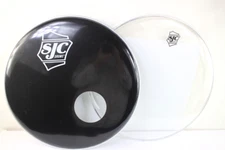 SJC Drums Josh Dun - 22 in. Bass Heads, Resonator & Beater , NEW  #R1873