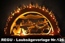 - REGU - Laubs&auml;gevorlagen N126 f. Schwibbogen " Weihnachten steht vor der T&uuml;r "