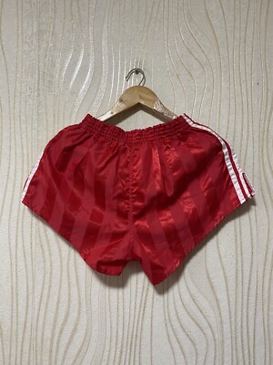 SHORTS Vintage 80s Rouge Blanc Coton Jamais Porté