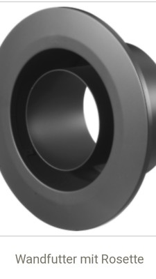 ''Möck Primus 100 mm Doppelwandfutter mit Rosette  doppelwandig schwarz metallic