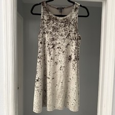 Forever 21 Green Stretch Crush Velvet Tunic Tank Top Dress Medium