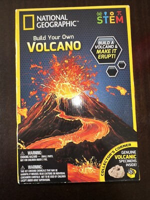 NATIONAL GEOGRAPHIC Build Your Own Volcano STEM Science Fair Class Project NEW