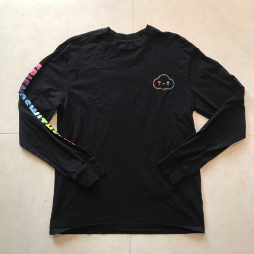 Long Sleeve T Shirt Black Dbl Sided 