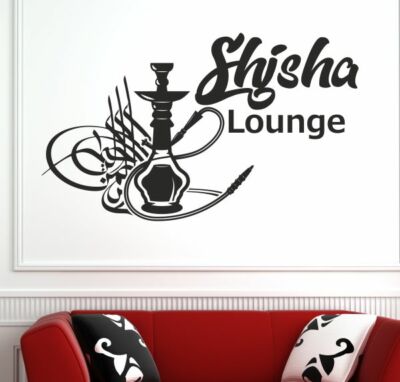 Wandaufkleber Wandtattoo Aufkleber Bar Loung Shisha Rauchen Hookah Tabak 178