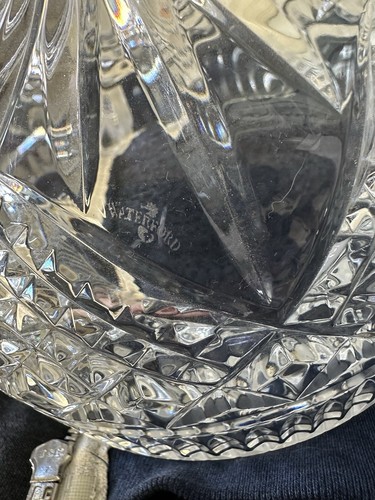 Vintage Waterford Crystal Glass 7” Lamp Shade Beaumont Pattern Boudoir Size FINE - Picture 5 of 9