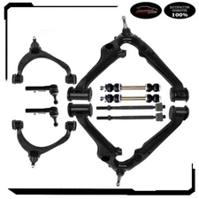 Complete Front Upper & Lower Control Arm Tie Rod For 14-19 Chevy Silverado 1500