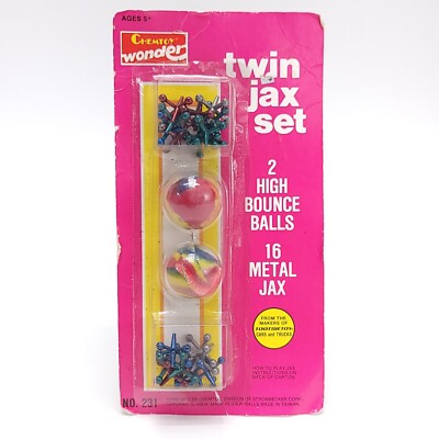Vtg 1980 Chemtoy Wonder Twin Jax Set Bounce Balls Tootsietoy #231 NOS
