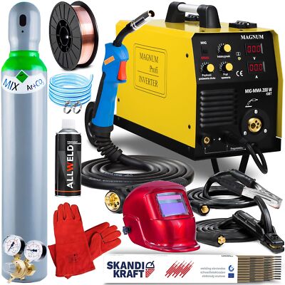 MAGNUM MIG MMA 200 W Schweißgerät MIG MAG MMA WIG 230V 50/60 Hz 30-180 A