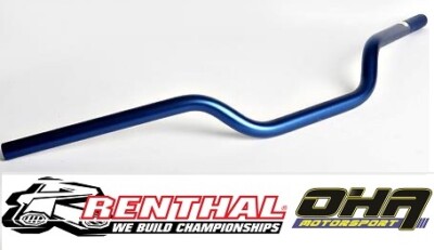 Renthal ungestützt 22 mm Motorrad Lenker Stangen NIEDRIG BLAU - NEU Streetfighter