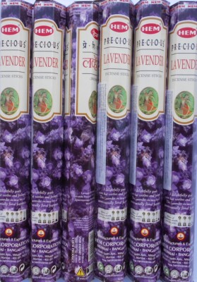 6 Packg. á 20 Stück RÄUCHERSTÄBCHEN Marke incense HEM Lavendel Lavender