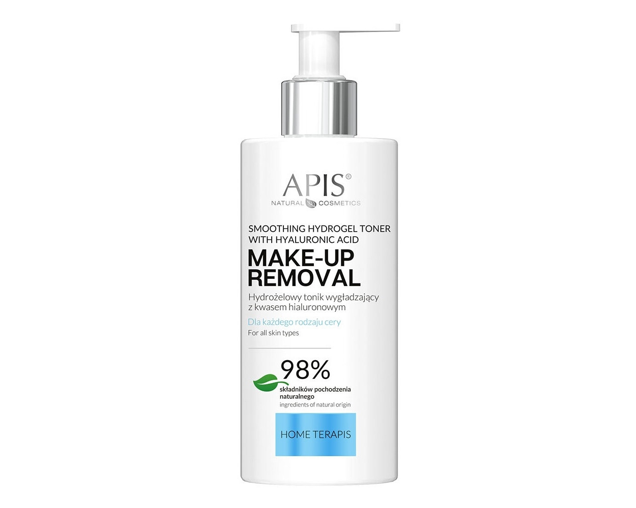 APIS - Make-up  Removal Smoothing Hydrogel Toner with Hyaluronic Acid 300ml