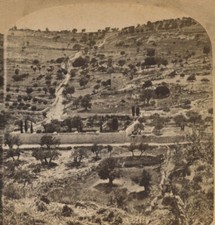 OLIVET, JERUSALEM LANDSCAPE, VINT STEREOVIEW