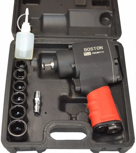 1/2 HEAVY DUTY COMPACT PNEUMATIC AIR RACHET/IMPACT/RATTLE GUN +SOCKETS (RPW198)*