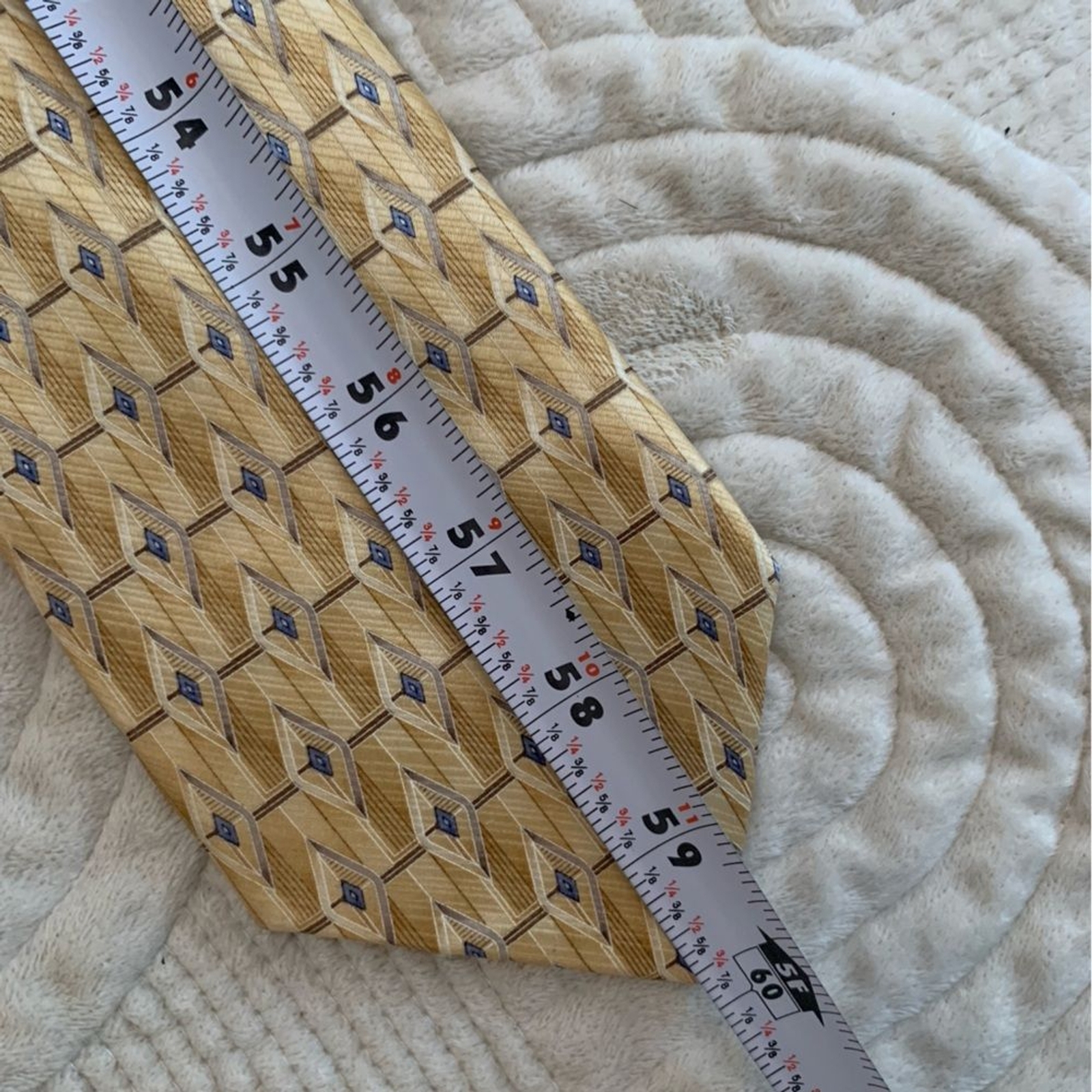 Arrow Gold Silk Patterned Tie - image 11