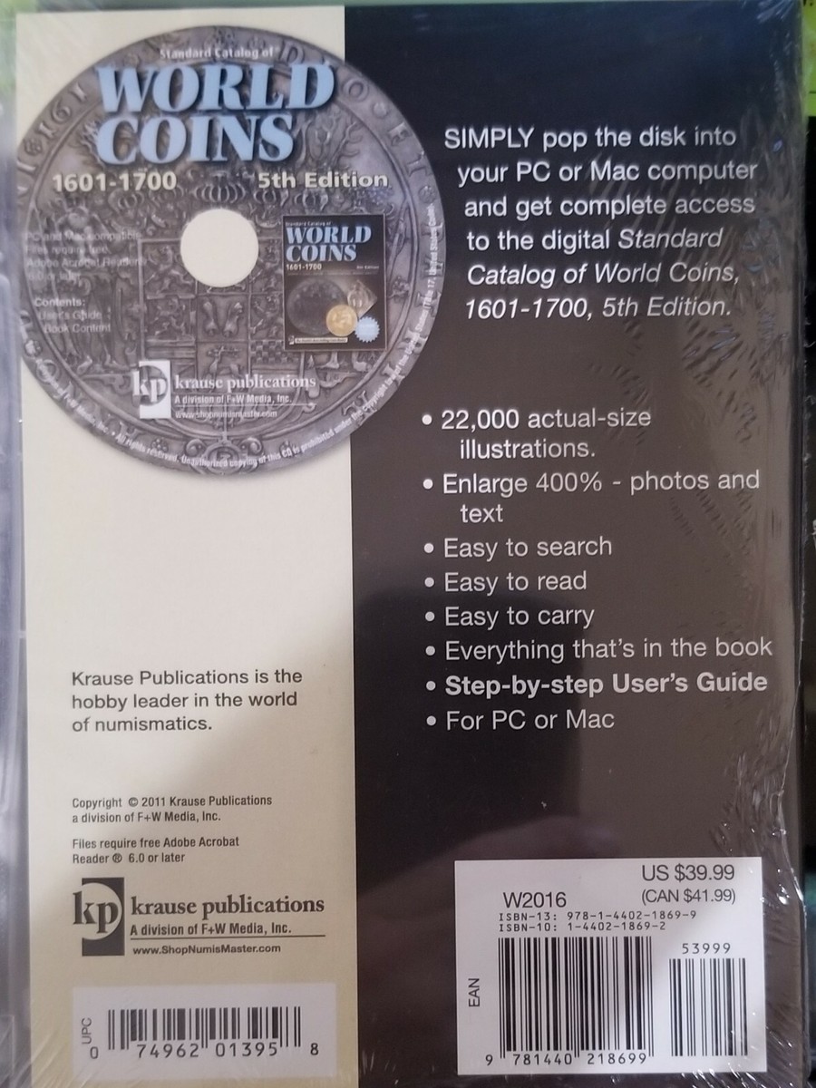 Standard Catalog Of World Coins 1601-1700 CD-ROM | eBay