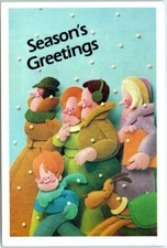 Postcard - Season's Greetings with Holiday Art Print