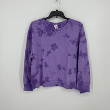 Member's Mark Tie Dye Relaxed Fit Lightweight Sweatshirt Purple Size XXL