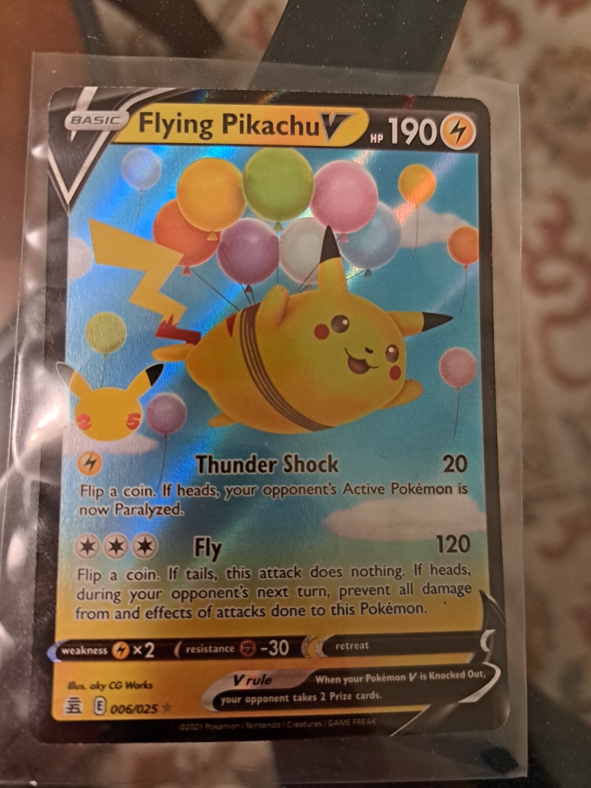 Pokémon TCG Flying Pikachu V Celebrations 006/025 Holo Ultra Rare