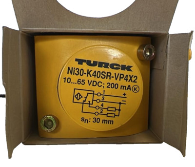 Turck Ni30 K40SR VP4X2 | Induktiver Näherungsschalter Ø 40 mm | 30 mm Reichweite