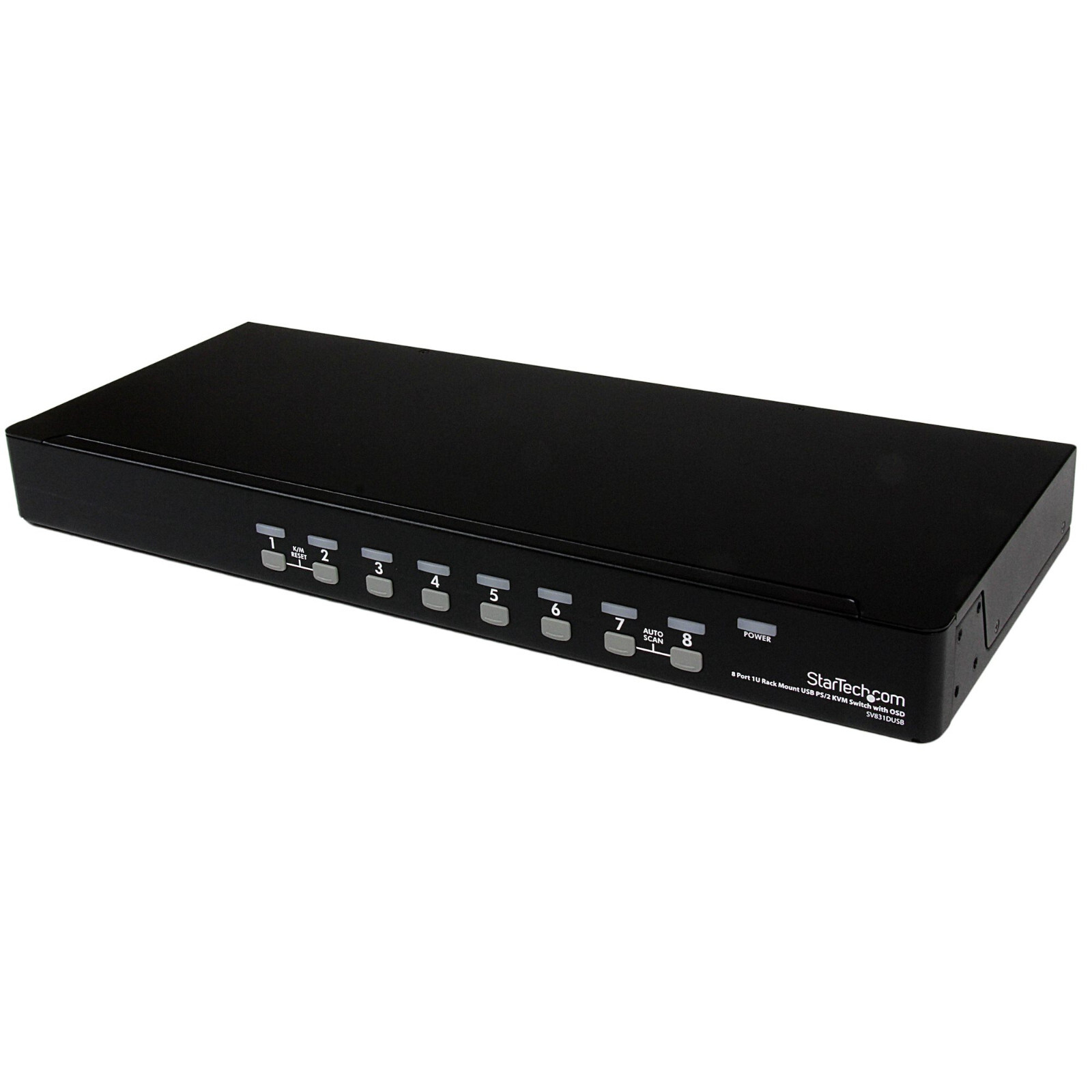 StarTech 8 Port 1U Rackmount USB PS/2 KVM Switch with OSD USB PS/2 VGA
