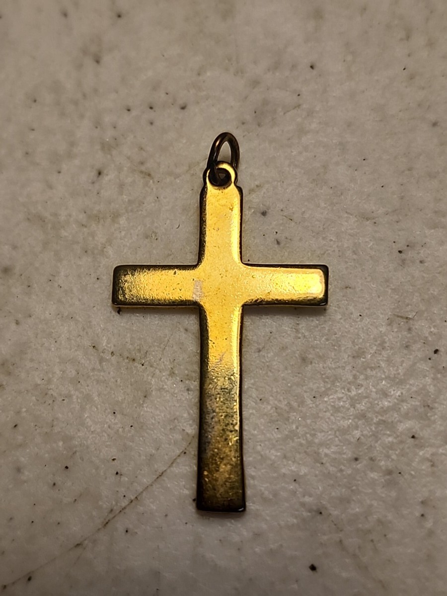 Small Gold Tone Crucifix Pendant