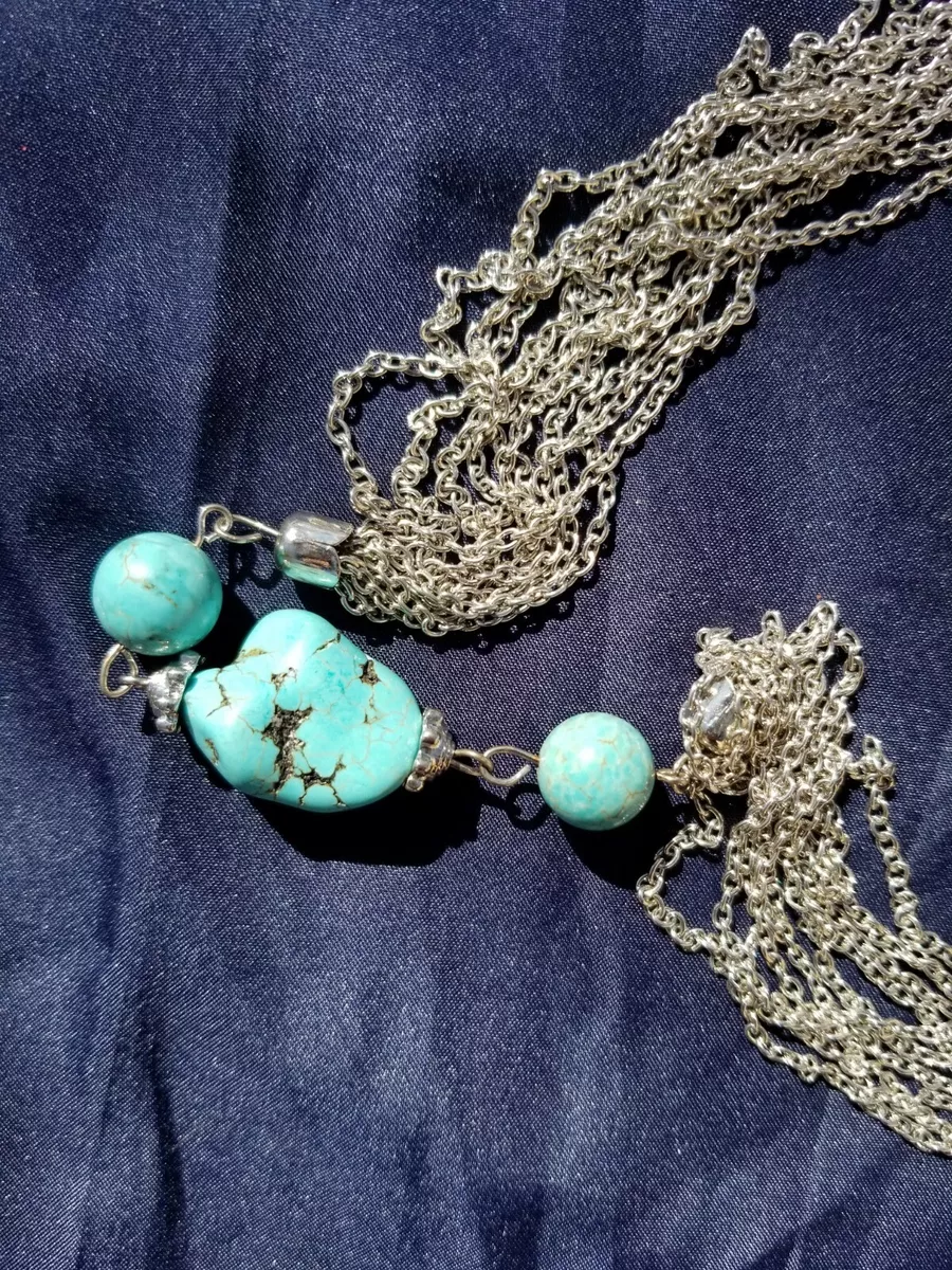 Turquoise ball hotsell necklace