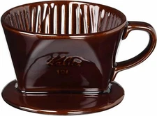 Kalita Wave Series Ceramic Coffee Dripper  for 1-2 Cups 101-ROTO Brown #01003