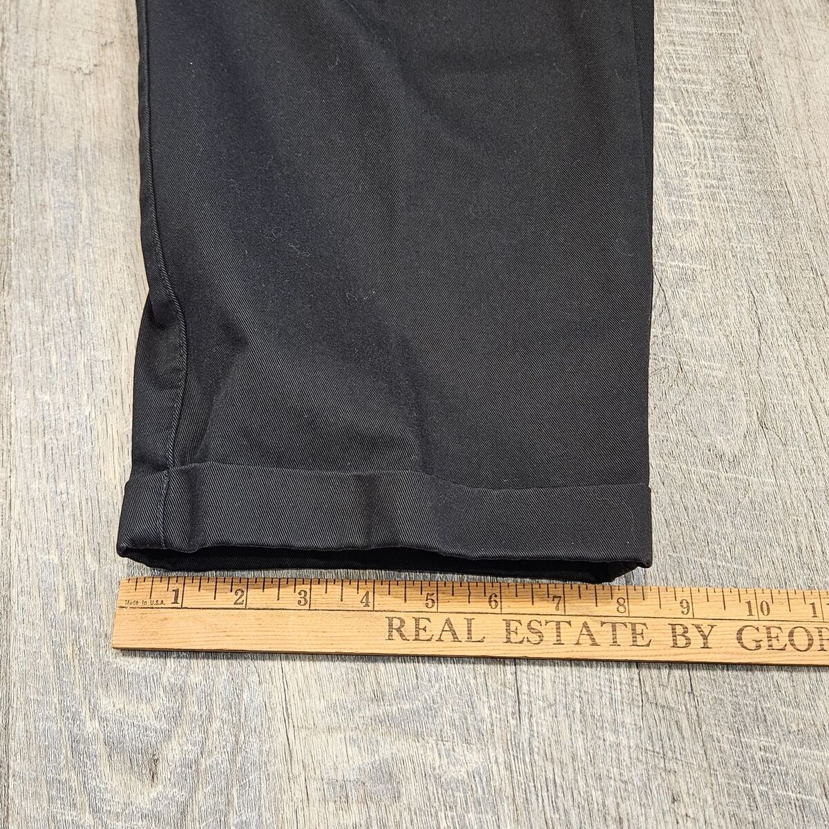 Chaps Men's Black Chino 100% Cotton Pants Size 36X30 Pleated Chaps Men's Black Chino 100% Cotton Pants Size 36X30 Pleated