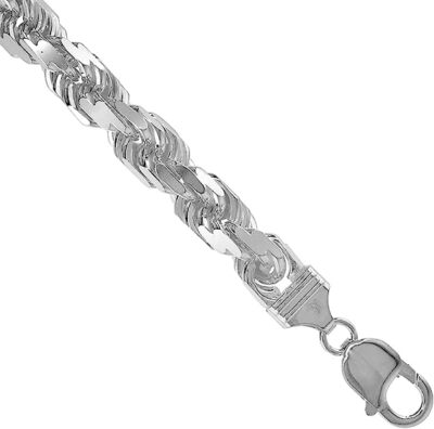 8mm Sterling Silver DC Rope Chain Necklaces Bracelets Handmade