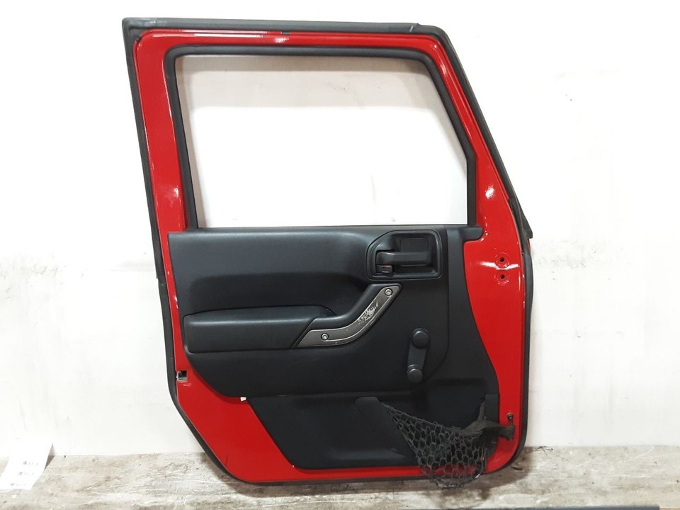 Jeep JK Wrangler OEM Driver Front Door Manual Flame Red PR4 20112013