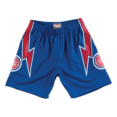 [SMSHGS18029-DPIROYA78] Mens Mitchell & Ness NBA Road Swingman Shorts Detroit