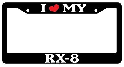 Chrome License Plate Frame I Heart My RX-8 Cars Auto Accessory Novelty