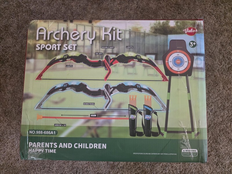 NIB Unopened Boys Girls Kids Double Archery Kit Ages 3+ Outdoor Super Fun Team