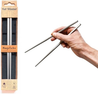 Magnetic Titanium Chopsticks for Asian Cooking, Reusable Training Chopsticks for