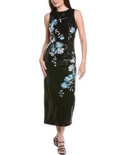 Milly Tiana Floral Sequins Maxi Dress Women's