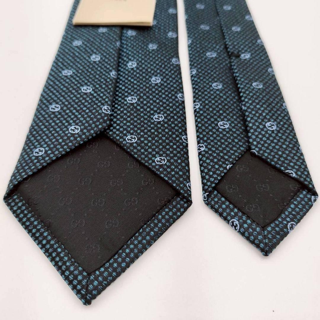Level Gucci Narrow Tie    Interlocking Jacquard B… - image 6