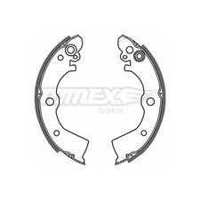ORIGINAL® Tomex Brakes Bremsbackensatz Hinten für Nissan ALMERA I Hatchback