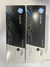 HP 210A Black Original LaserJet Toner Cartridge W2100A - New / Sealed 2 Pack