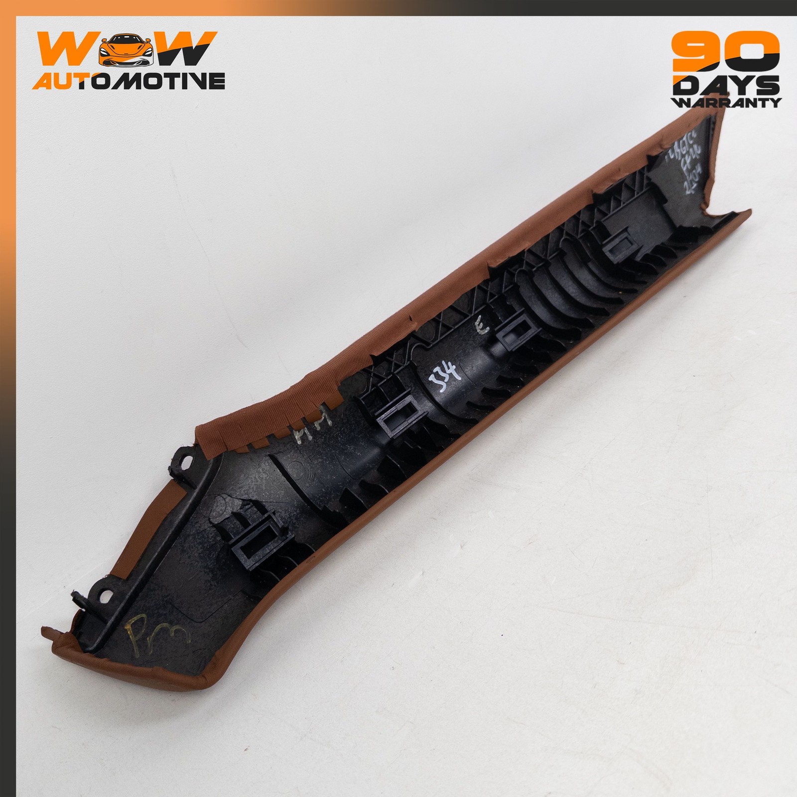 12-18 BENTLEY CONTINENTAL GTC FRONT LEFT RIGHT A PILLAR TRIM COVER BROWN OEM