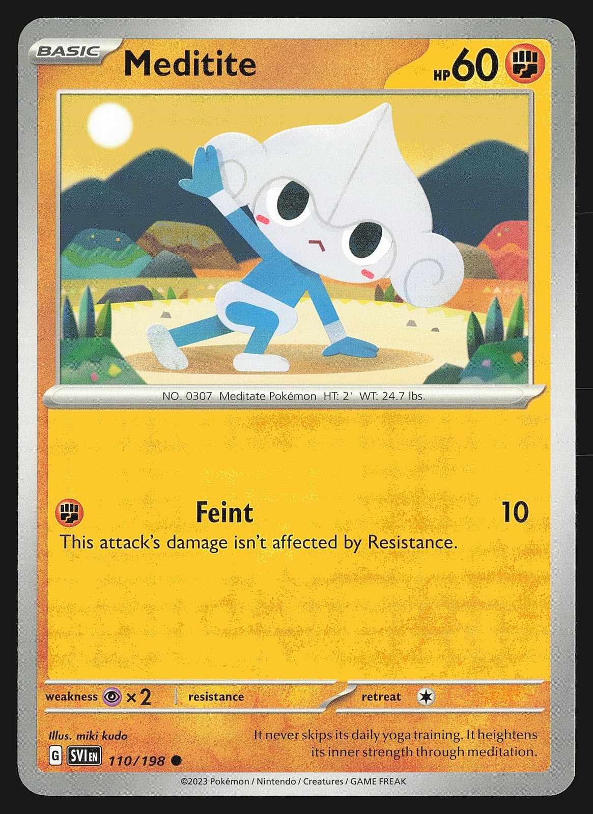 SV01: Scarlet & Violet Base Set Meditite #110/198 Common Pokemon Card